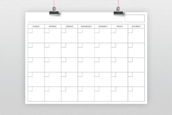 Download 18x24 Inch Blank Calendar Template - Blank calendar Collection